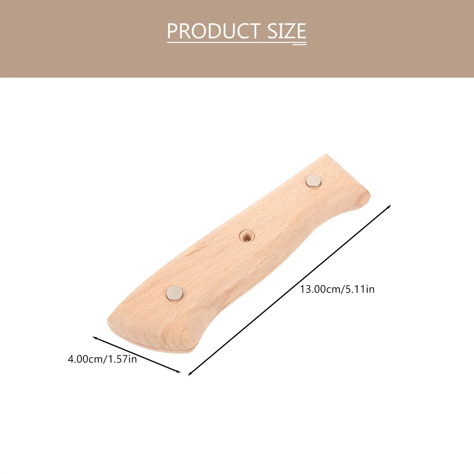 1Set Premium Polished Wood Cutter Handle Replacement for Vegetable Chopper Non-Slip Ergonomic Install Kitchen Cutter
