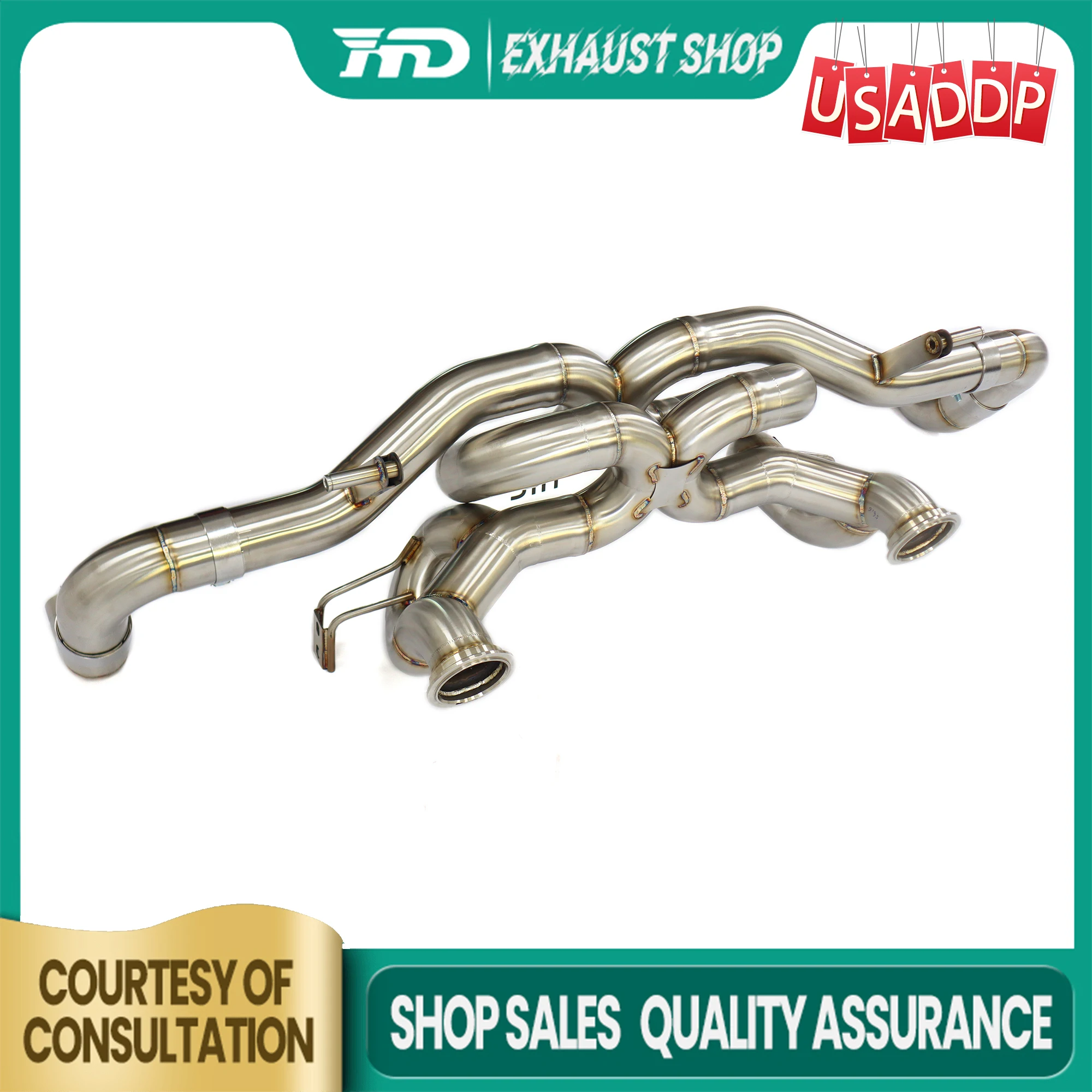 

HMD Dual X-tube design for Audi R8 V10 Stainless steel Exhaust system Non-destructive installation Catback