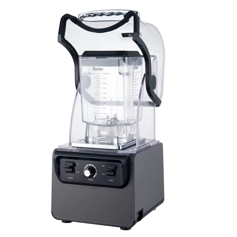 Smoothie Blender Heavy Duty Blender Manual Speed Variable Commercial Blender Low Noise w/Cover Ice Crusher Juicer