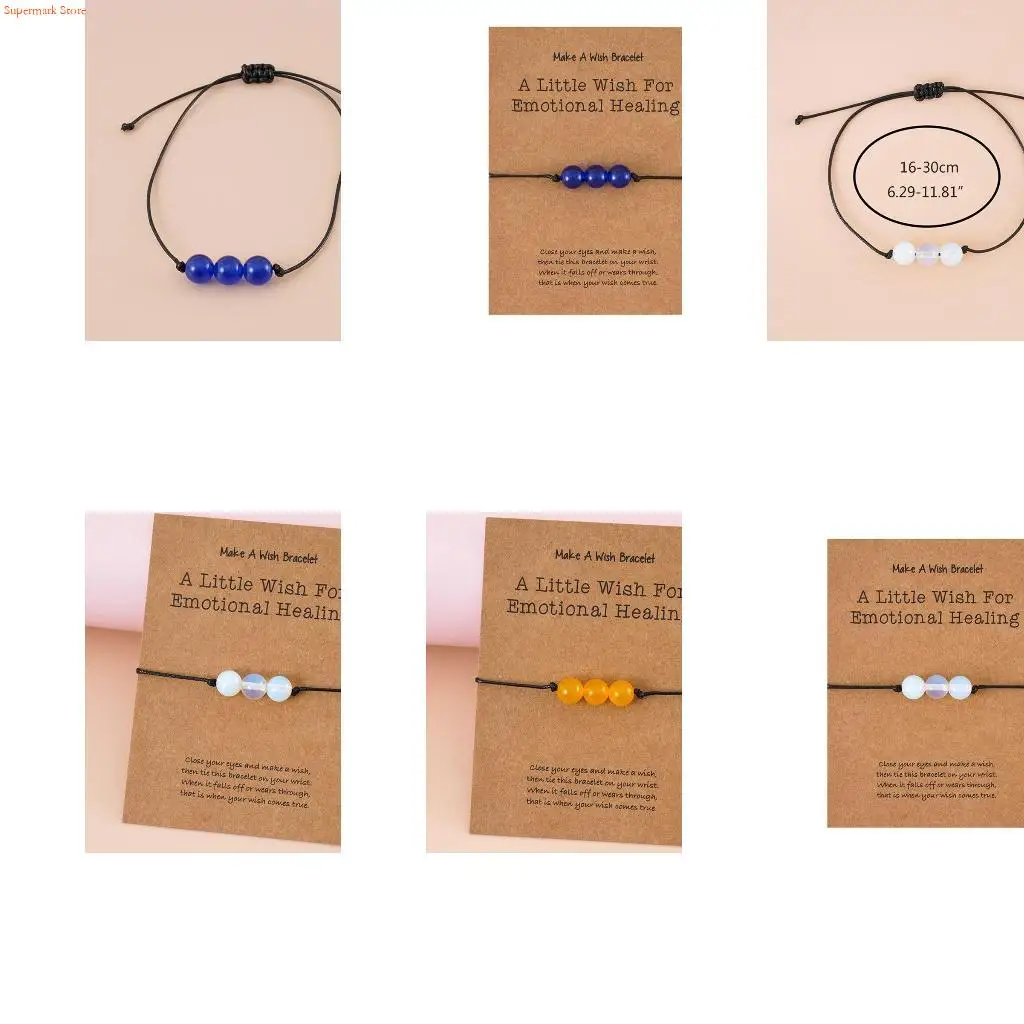 Q5WE Simple Crystal Beads Pendant Valentine's Day Handmade Bracelet 4 Colors