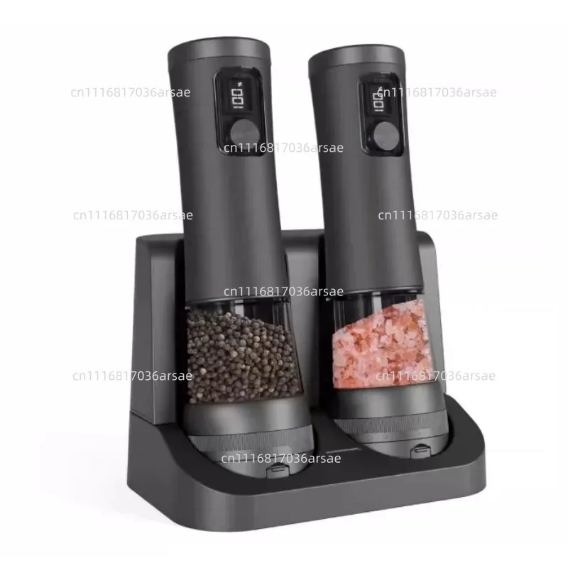 Electric Pepper Grinder Adjustable Coarseness - Automatic Salt Mill For Sea Salt Peppercorns - Portable Spice Jar For Kitchen
