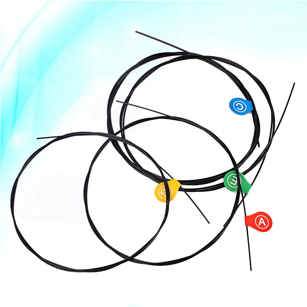 

4 Pcs Ukulele Strings Strap Bass Accesories Guitar Parts and Accessories Accessory Flatwound Musical A/E/C/ for