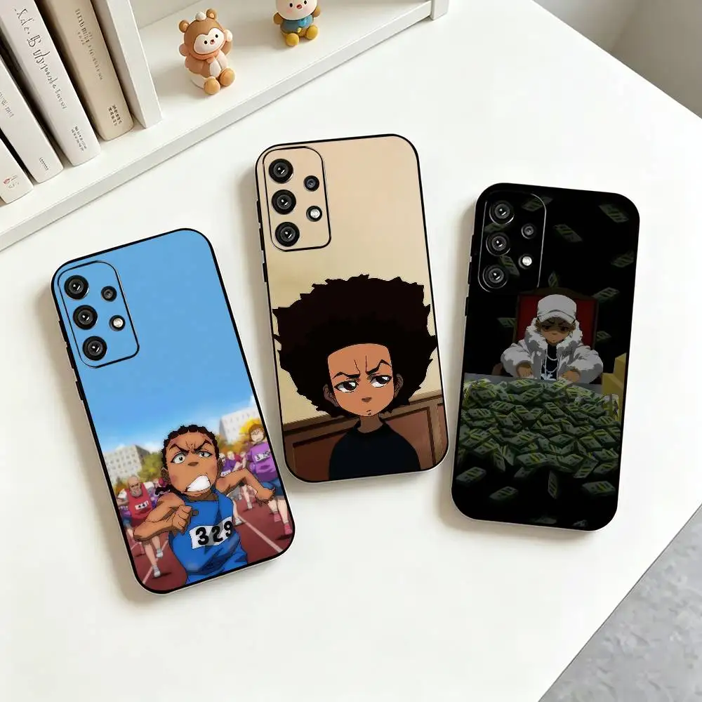 T-The Boondocks Anime Print  Phone Case For Samsung S25,S24,S21,S22,S23,S30,Ultra,S20,Plus,Fe,Soft Silicone Black Cover