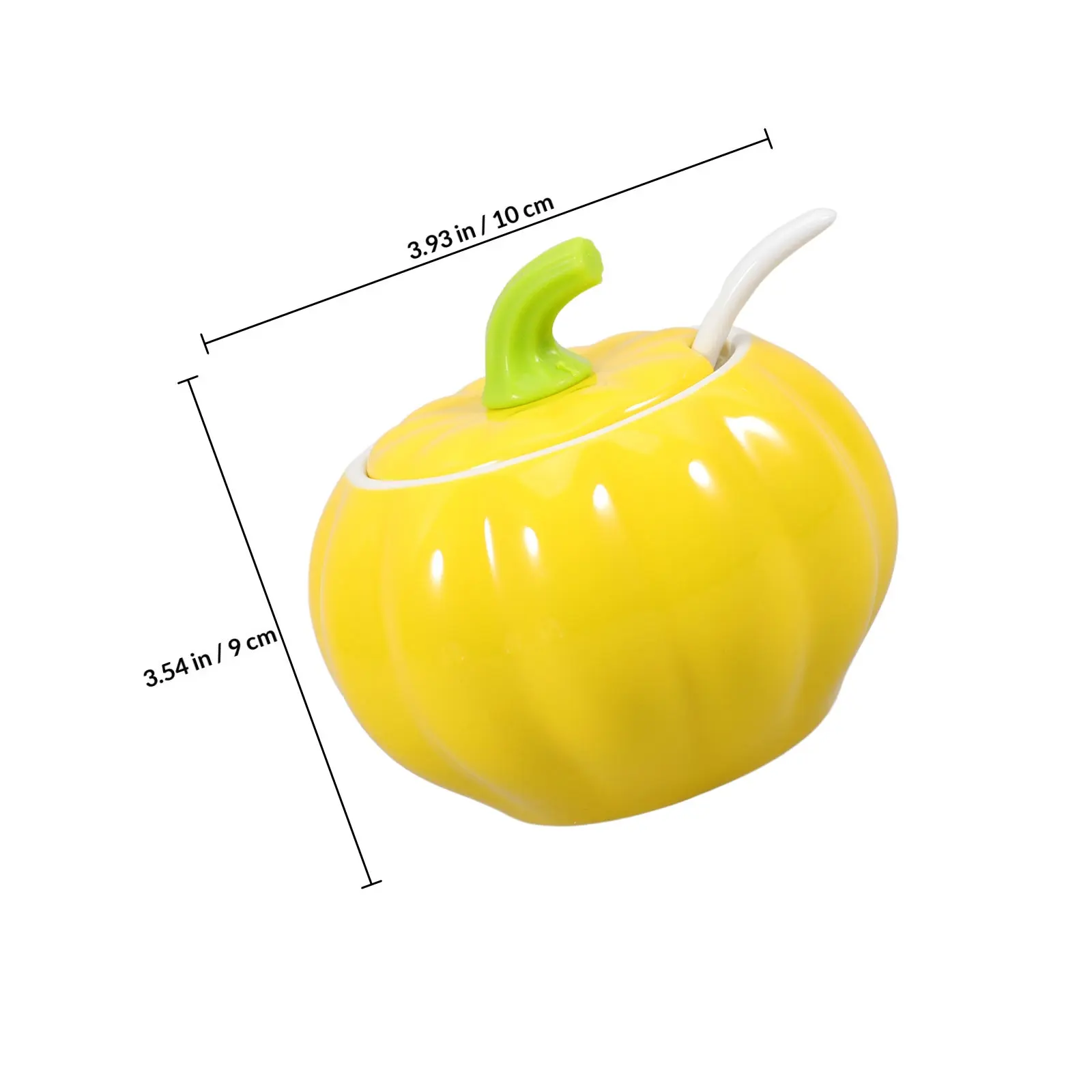1Set Pumpkin Shaped Ceramic Seasoning Jar Kitchen Condiment Container Spice Storage Canister Salt Pepper Sugar Holder