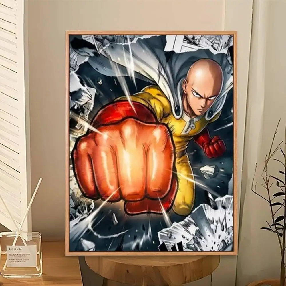 One-Punch-Man Poster Perfect Space Sticker Self Adhesive for Office Home Theater Wall Art Decor Fancy Gift - view 6