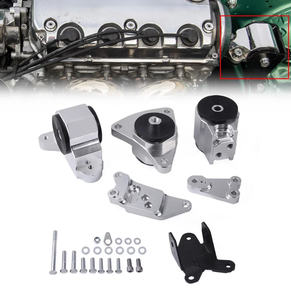 Car Engine Swap Mount Kit For 2002-2005 Si Ep3 Billet Aluminum Engine Motor Mounts Kit For 2002-2006 Rsx Dc5
