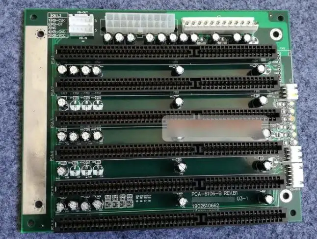 

PCA-6106-B New IPC 6*ISA PCA-6106 ISA Bus Slot Industrial Passive Backplane Half-size CPU Card Supports ATX/AT Power Interface