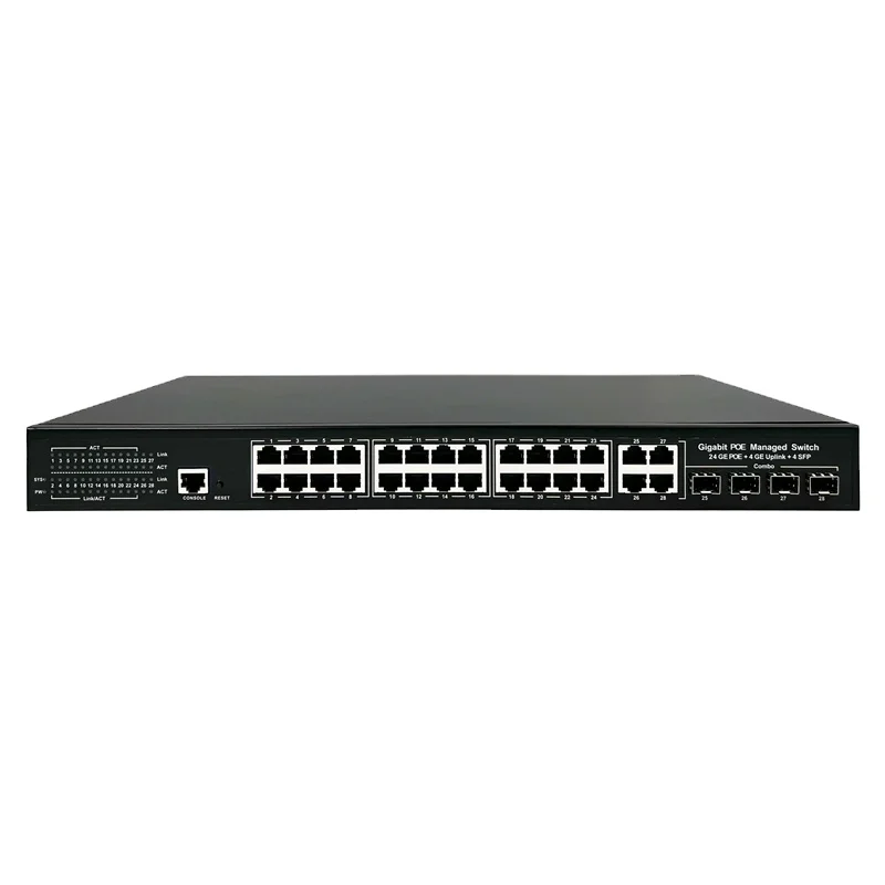 Layer 2 management 24 port gigabit PoE switch 32 port network switch with 4 * 1000M SFP optical port management switch