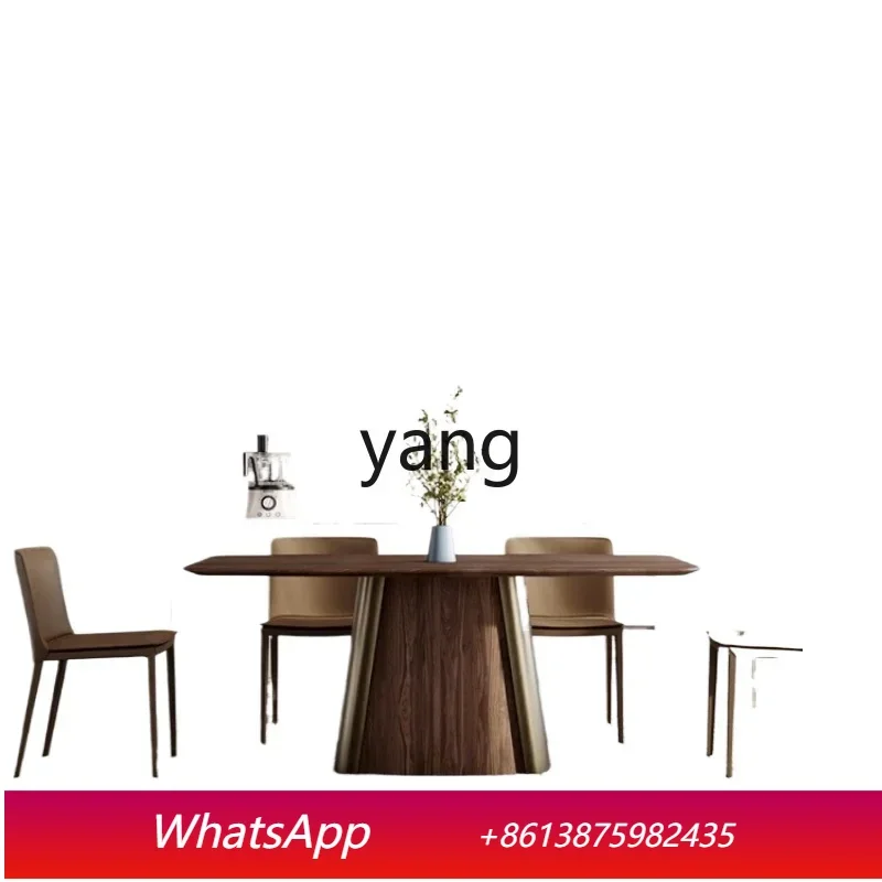 CX medieval style all solid wood rectangular dining table villa high-end simple light luxury