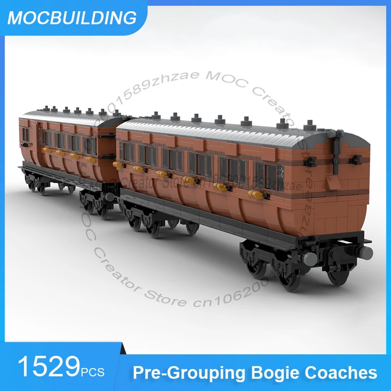 قبل المجموعة Bogie المدربين MOC اللبنات قطار نموذج لتقوم بها بنفسك تجميع الطوب النقل جمع عيد الميلاد اللعب الهدايا 1529 قطعة