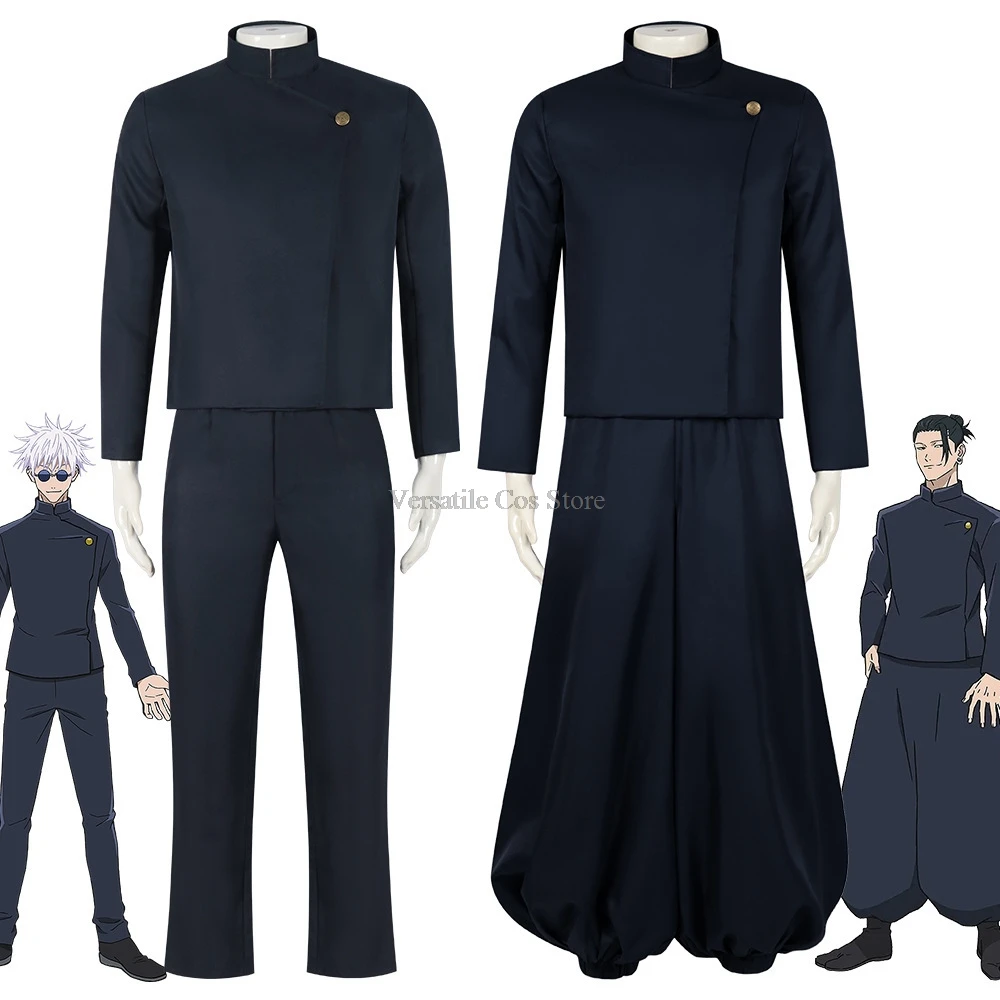 Geto SuNAENA u Cosplay, Anime Jujutsu Kaimmense Cosplay, Chemise et Pantalon pour Homme Adulte, Perruque, Uniforme d'Halloween du Lycée, Ensemble Complet