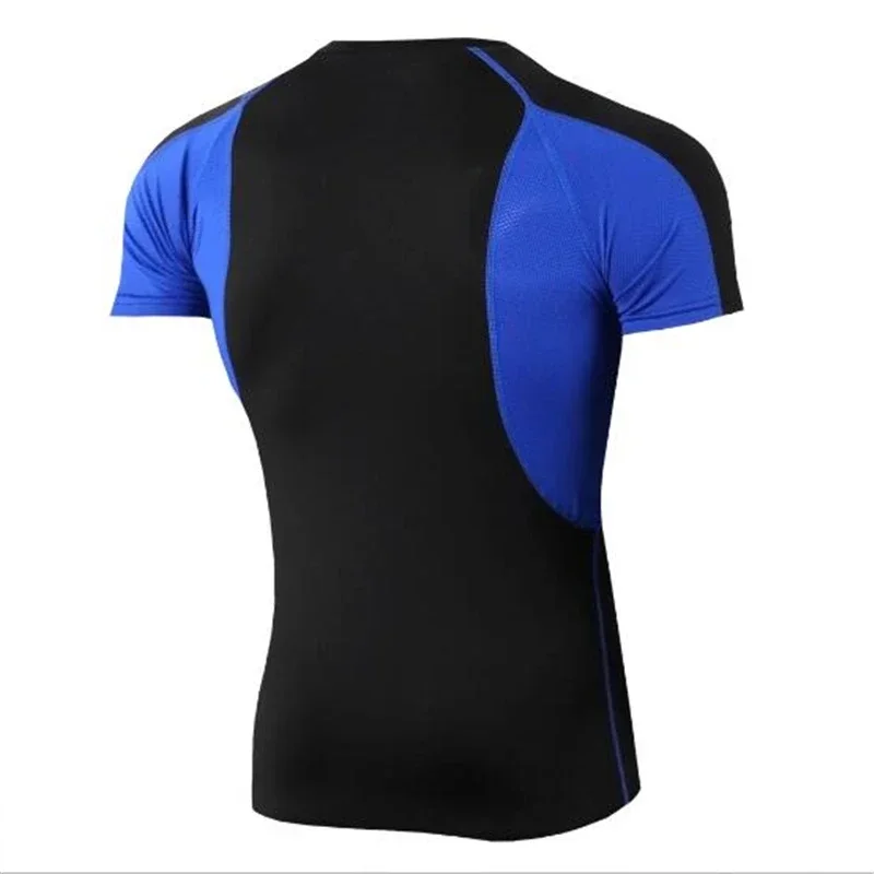 تي شيرت de sport à manches courtes pour homme، vêtement de course، اللياقة البدنية، الضغط، Rashgard