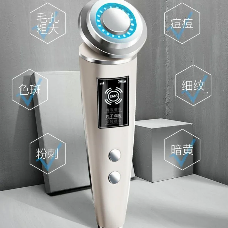 جهاز تدليك الوجه بالموجات فوق الصوتية لتنظيف الضوء الأحمر والأزرق من EMS الشركة المصنعة لجهاز تدليك الوجه #1