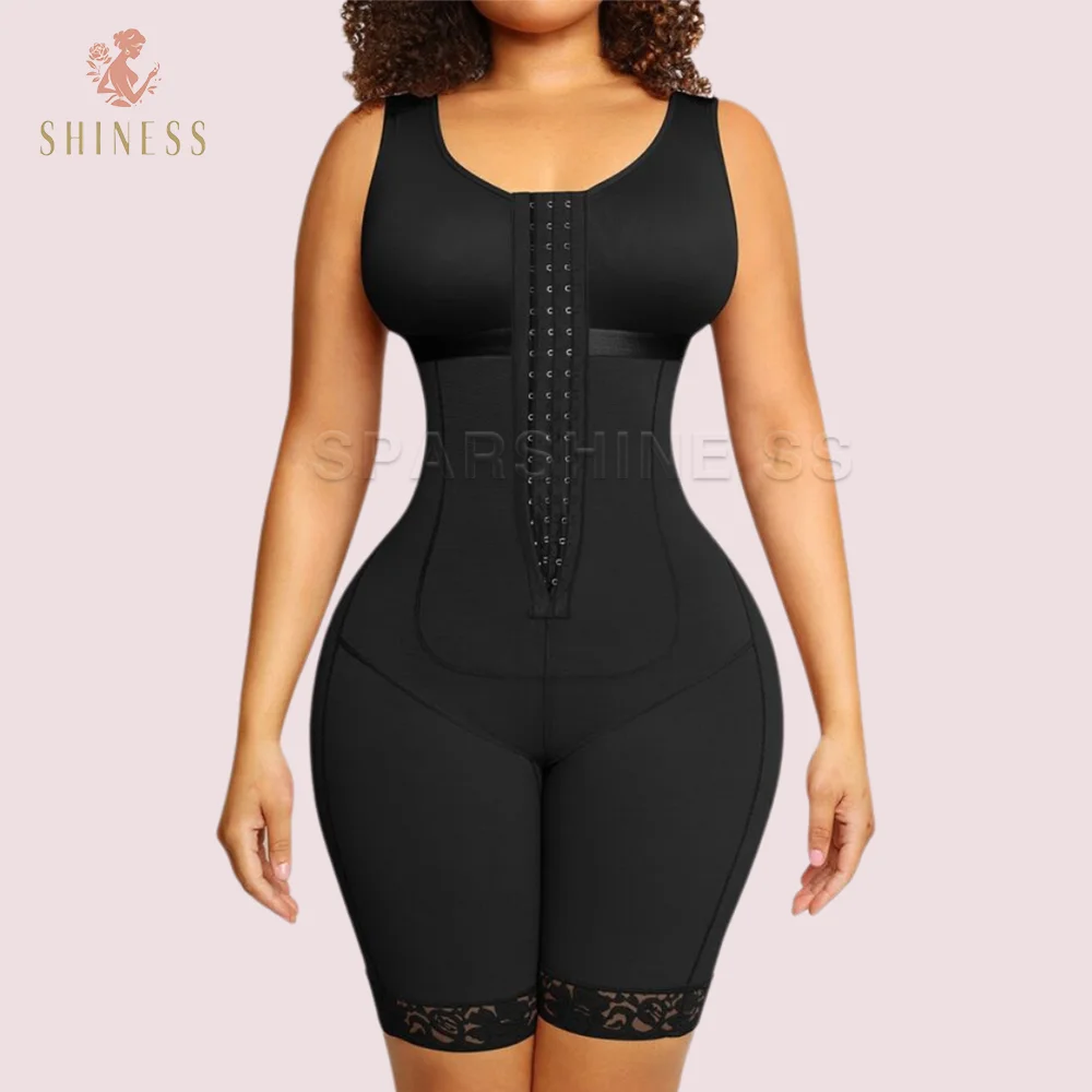 Women Colombianas Thigh Slimmer Full Body Shapewear Seamless Reducing Girdles Wide Shoulder Strap Back Support Hip Enhancer Faja