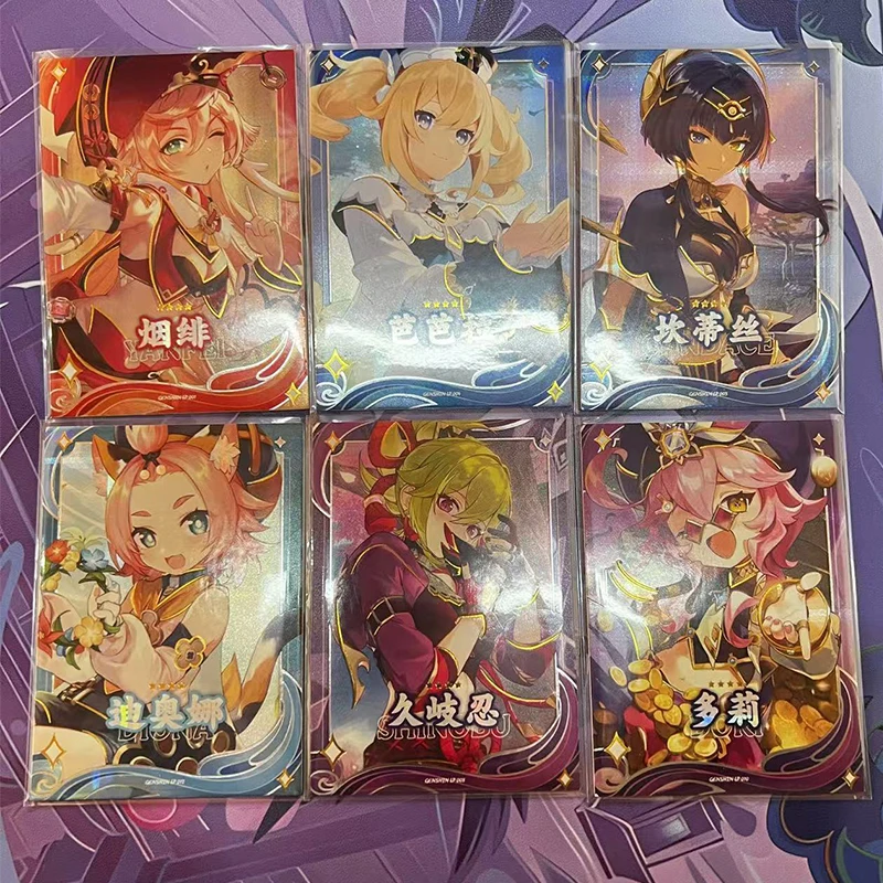 NEW Anime Goddess Story LP card Kuki Shinobu Kujo Sara Beidou Candace Yanfei boy Toy collection Birthday Christmas gifts