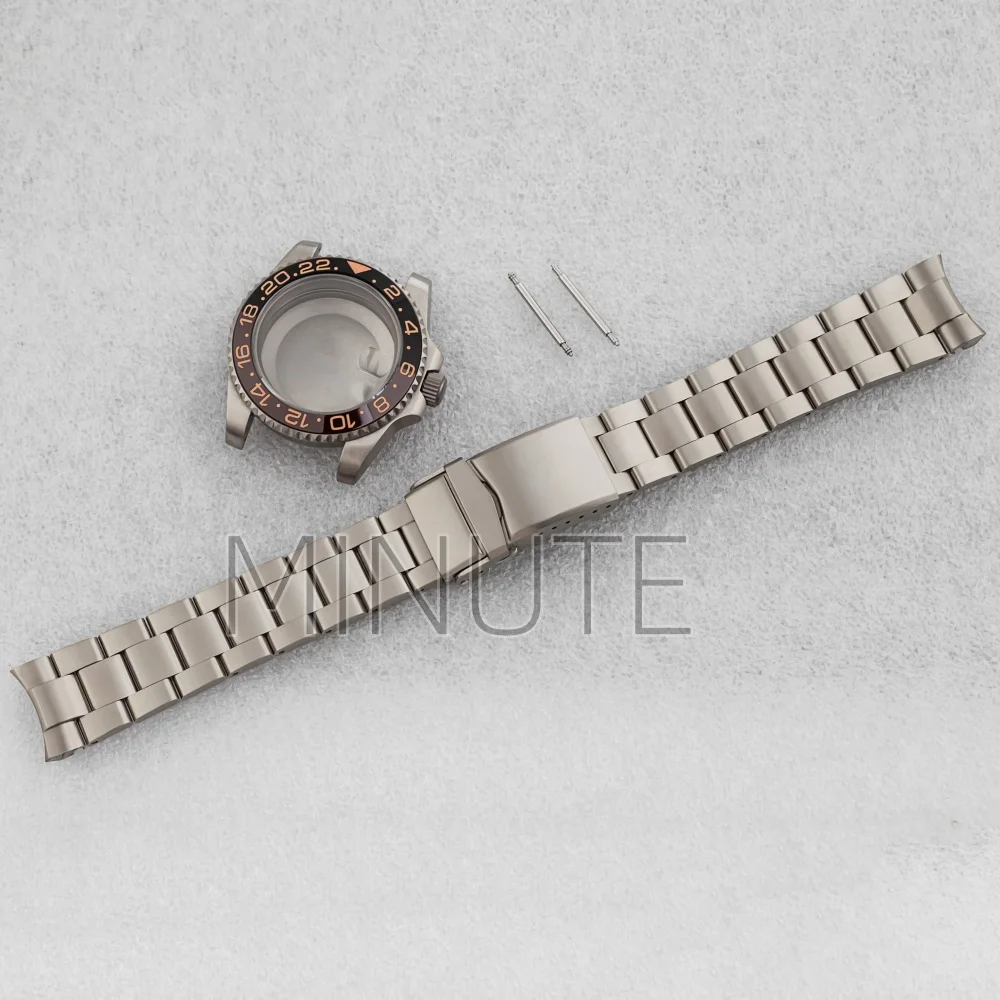 

Watch Parts 47mm Titanium NH35 Case Strap Sapphire Glass Crystal For SUB GMT Yacht NH35/36/4R/6R Movement 10Bar Waterproof Case