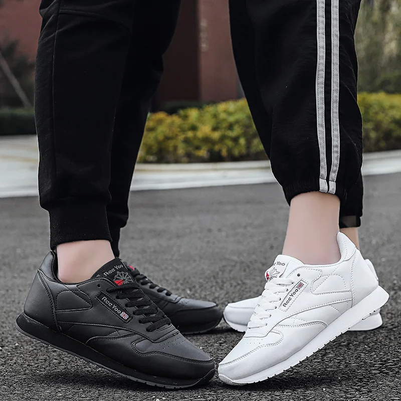 Men Shoes Men Casual Shoes PU Waterproof Breathable Non-slip Masculino Running Outdoor Walking Couple Sneakers Plus Size 36-47