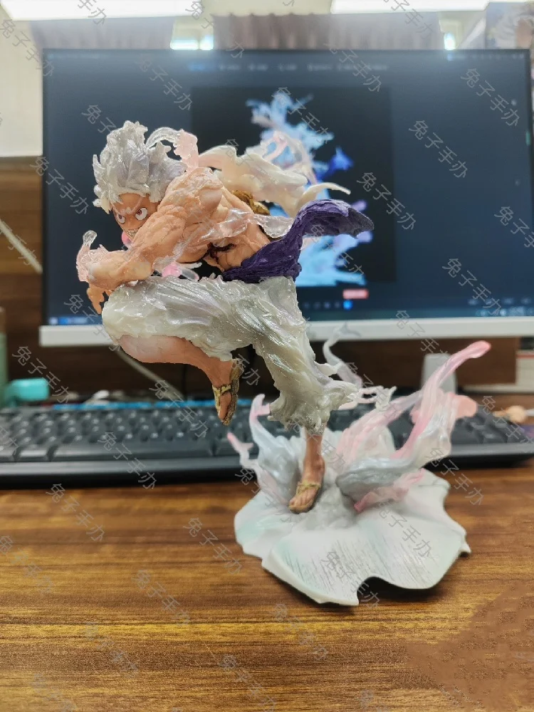 

22cm One Piece Figure Sun God Gear 5 Nika Luffy Anime Figure Gk Thunderbolt Monkey D Luffy Model Pvc Collectible Toy Gifts