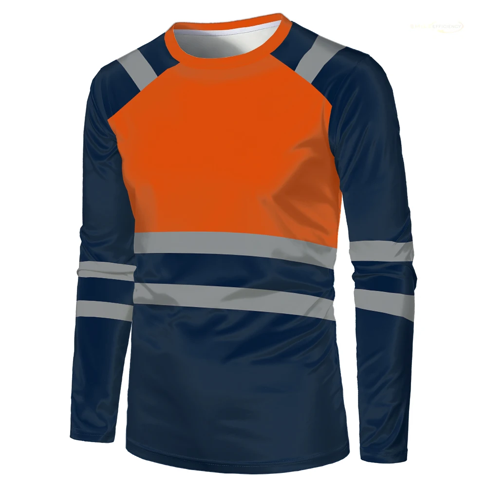 Autumn New Men's Safety Work Clothes, Quick Drying, Breathable, Comfortable and Loose Work T-shirt