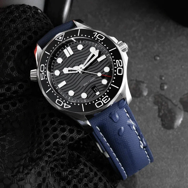 Fluoro Rubber Strap for Omega Seamaster 18/20/21/22/24mm FKM Quick Release Universal Watch Band Accessories for Rolex for Tudor