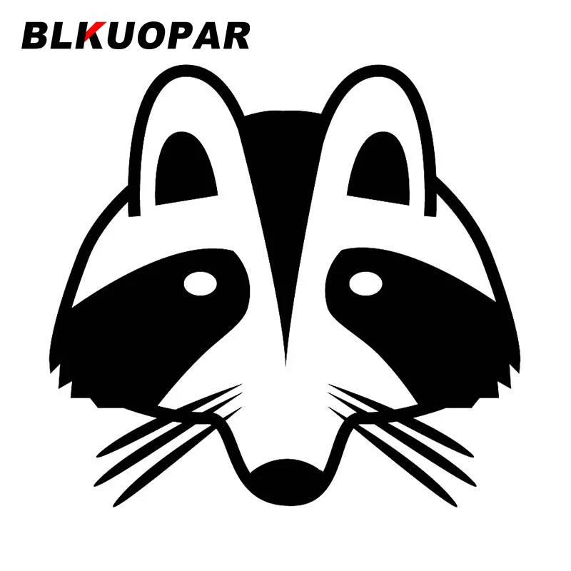 BLKUOPAR Accoon Face Isolated Silhouette Car Stickers Animal Graffiti Conditioner Windows Decals Door Protector JDM Decoration