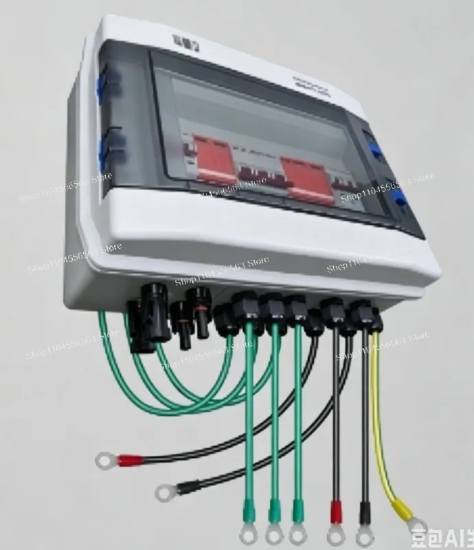 Wind Solar Hybrid Power Control Box, PV DC Combiner AC Distribution Box with SPD Surge Protection Lightning Arrester