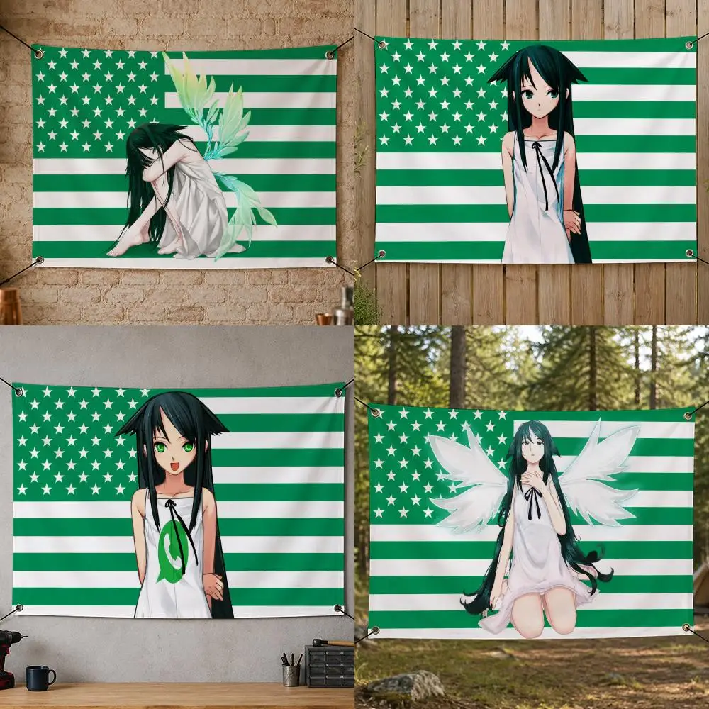 Game Horror Anime S-Song Of Saya Flags Flag Banner for Bedroom Dorm Party Home Living Room Game Room Gift