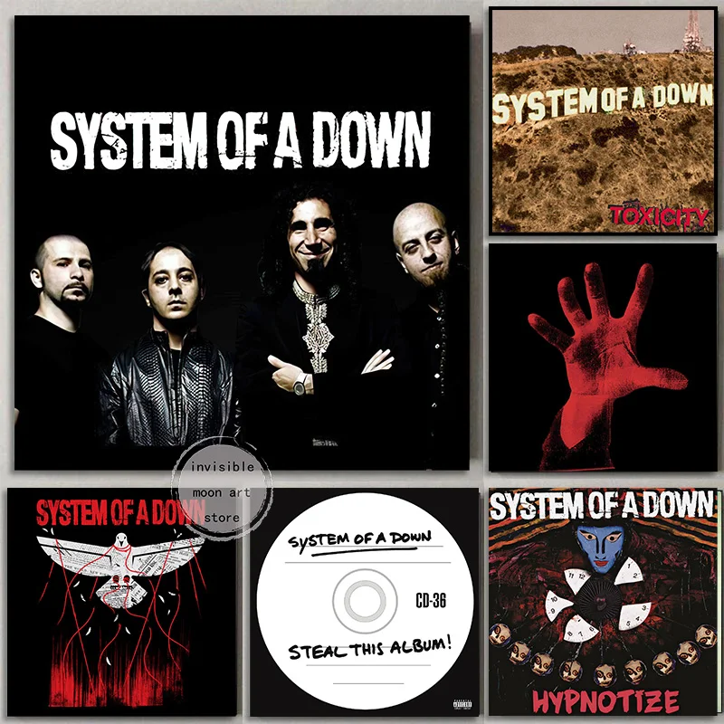 System of A Down Lonely Day/Sugar/Toxicity Music Cover Series Art Poster Canvas Painting Wall Prints Picture for Room Home Decor