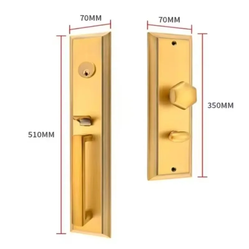 American style villa handle, made of zinc alloy and brass material