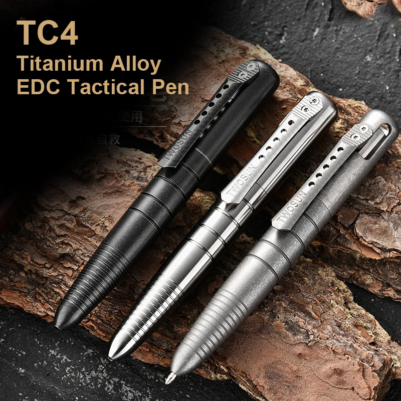 TC4 High-End Titanium Alloy Tactical Pen, Cnc Precision Machining, Heavy-Duty Portable Edc Bolt Style Writing Pen,A1330