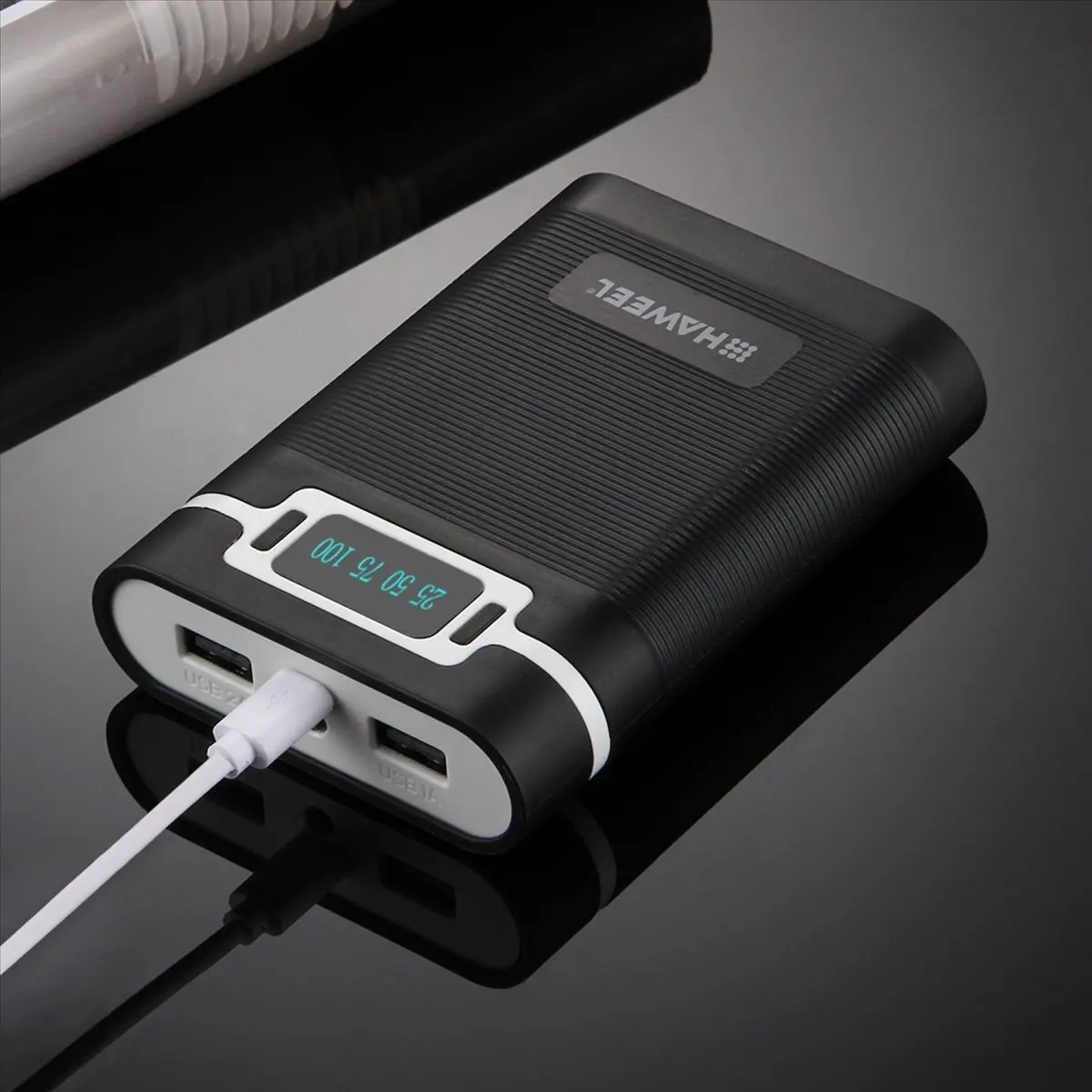 【Charger】 DIY 4X 18650 Battery (Not Included) 10000MAh Power Bank Shell Box with 2 USB Output & Display for Smartphones-A