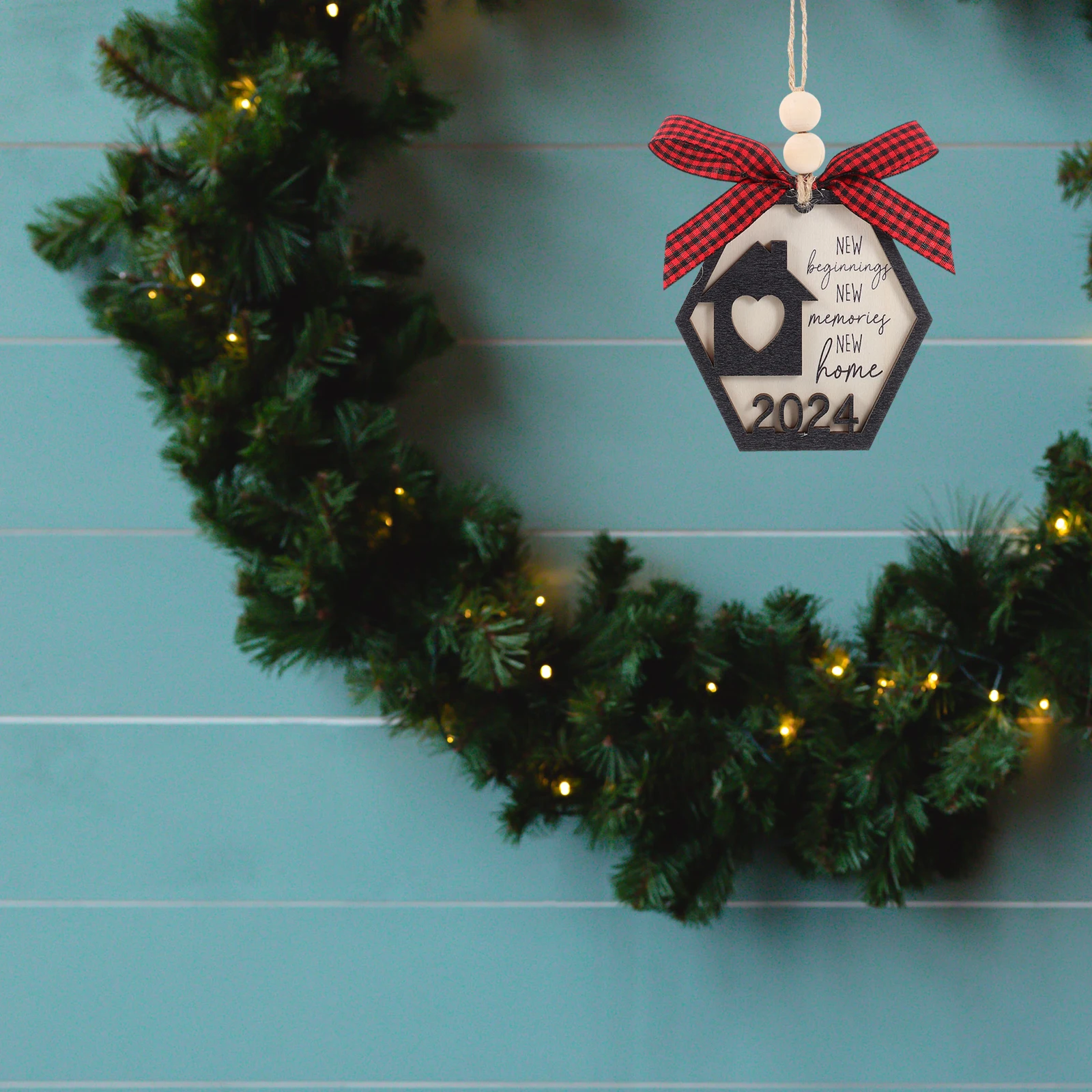 

New Year Pendant Decoration Home Ornaments Hanging Decorations Year's Decors Wall Wooden