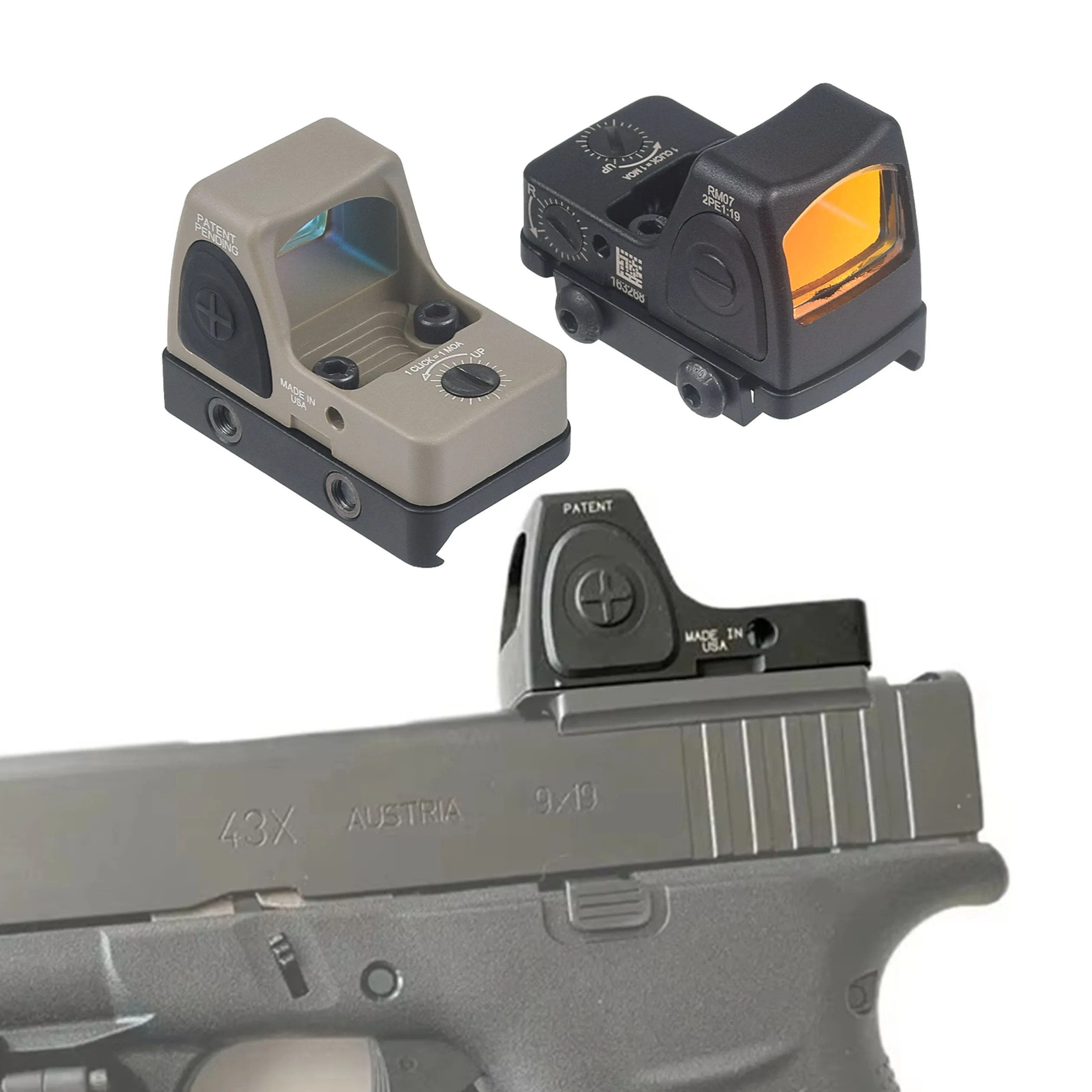 Image of RM CC Red Dot Sight Reflexvisier Kompaktes Pistolenvisier 3,25 MOA für G43X MOS Gen5 G19 MOS Airsoft 20mm Picatinny-Schiene Jagdvisier