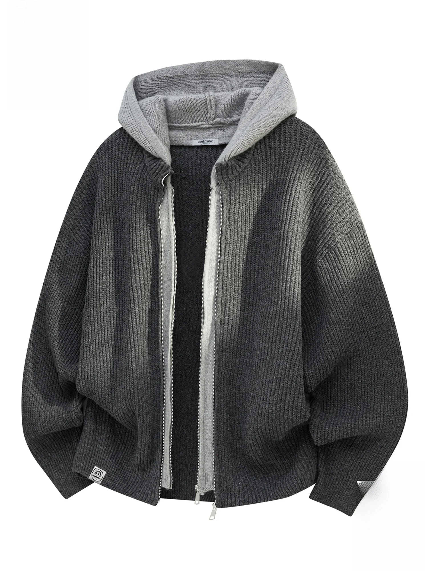 

Мужской теплый зимний кардиган Paul Frank с капюшоном, повседневная верхняя одежда из полиэстера, удобный, с длинными рукавами