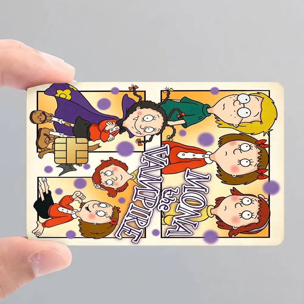 Cartoon M-Mona the V-Vampire Card Stickers for Bank Access Protective Waterproof Film Cover Sticker Surprise Gift