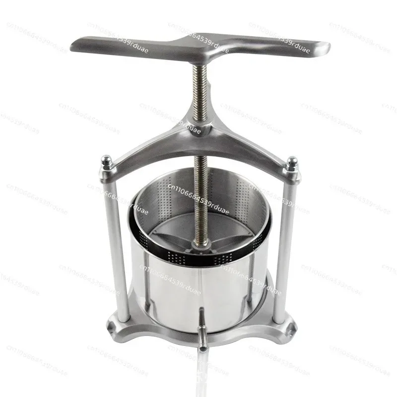 

Manual Wine Press 6L Aluminum Frame 304 Stainless Steel Barrel Press Cheese Vegetable Stuffing Residue Extrusion