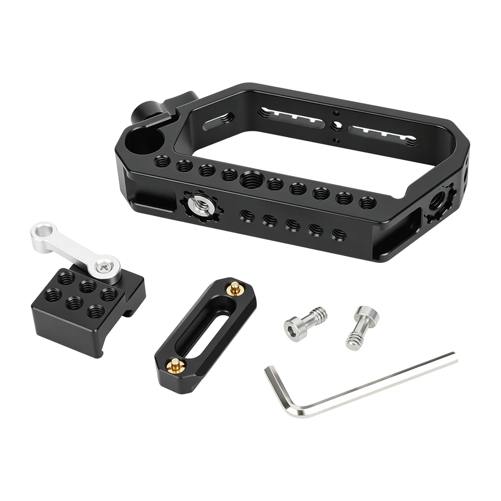 CAMVATE D-Style Top-Griff mit NATO-Klemme und 1/4"-20 3/8"-16 Positionierlöchern, Cold Shoe für SONY Fuji Nikon DSLR Kamera-Cage – Detail 8