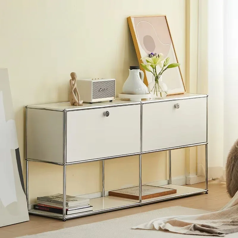 

Hot sales Storage Cabinet Sideboard Haller Cabinet Storage Shelf Module Modular DIY Furniture Stainless Steel Metal Board