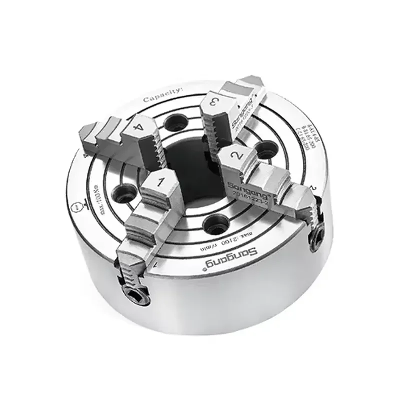 High-precision Short Cylindrical Connecting Four-jaw Chuck, Heat-treated, with Long Service Life