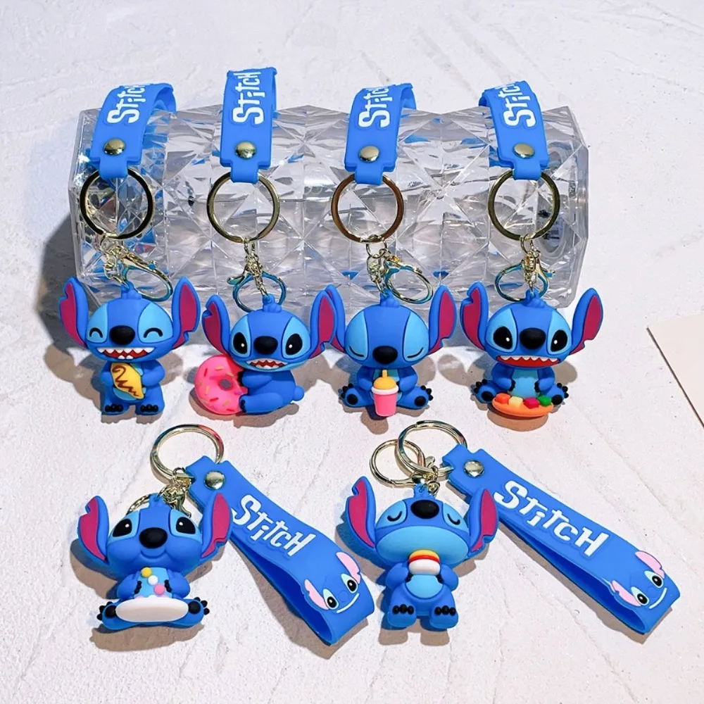 Kawaii Stitch мультяшная кукла брелок Ins креативный светящийся звуковой стежок кулон ручной работы светящаяся игрушка рюкзак кулон подарки