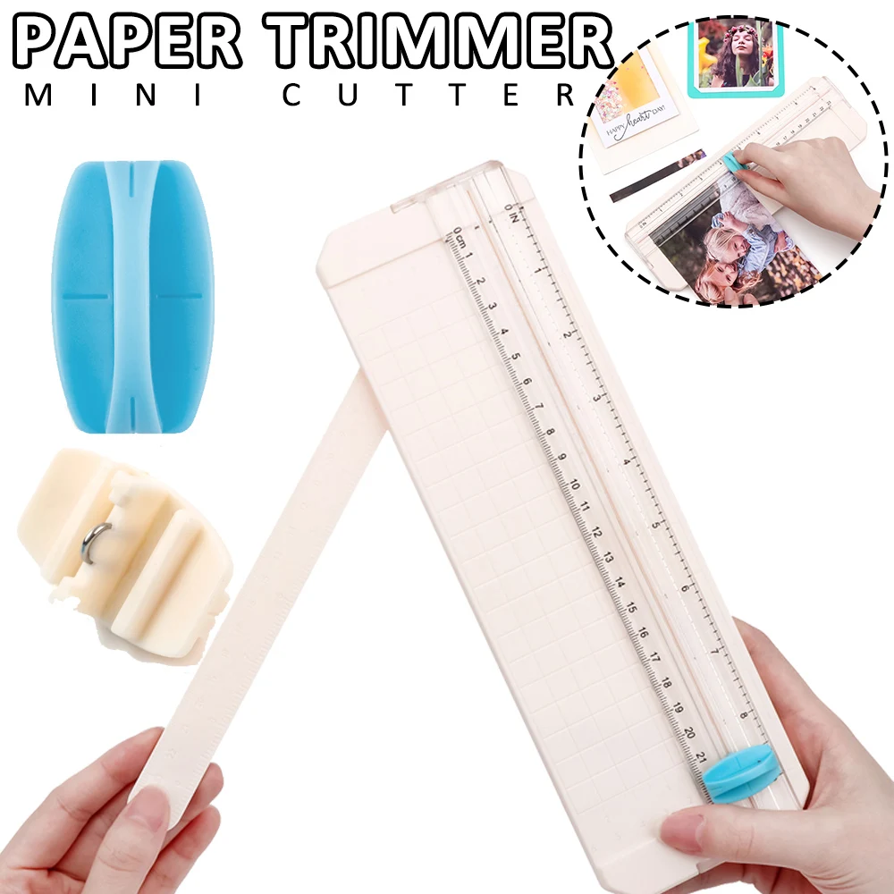 

Mini Paper Trimmer with Extending Ruler Portable Paper Cutter Ideal for Accurate and Rapid Cutting Multi-Purpose Scoring Tool