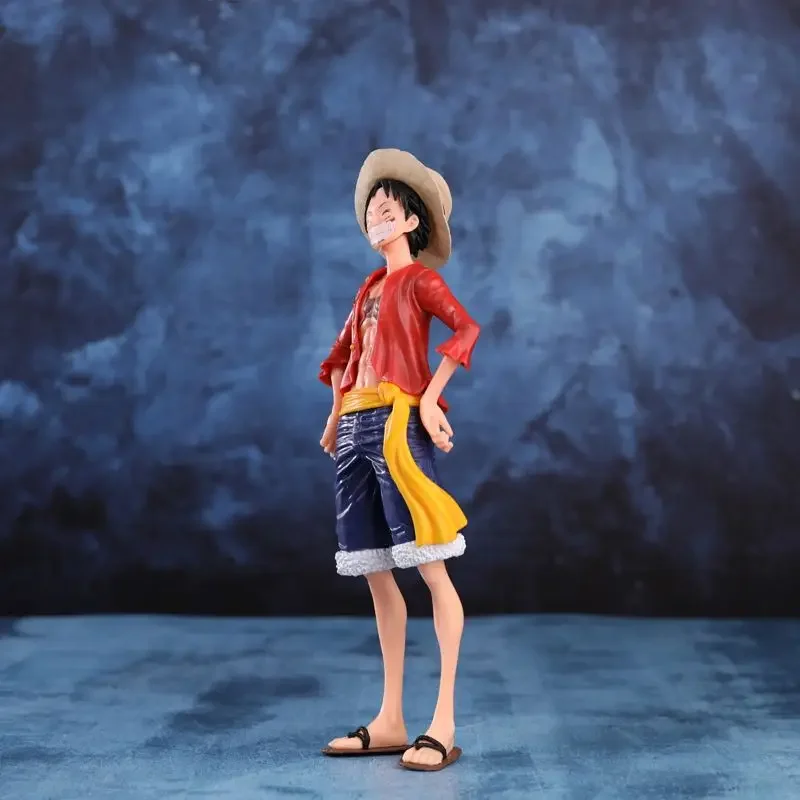 ของขวัญวันเกิดวันพีซ ฟิกเกอร์ลูฟี่หน้ายิ้ม ชุดประกอบขนาดใหญ่ หน้าเปลี่ยนได้ ตุ๊กตาขนนุ่ม ของตกแต่งโต๊ะทำงาน แบนได