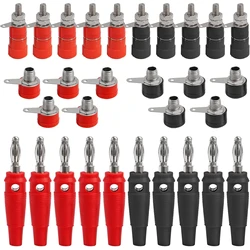 Binding Posts Terminals 4mm Banana Plug Socket Red and Black Gold Plated 4mm Female and Male Banana Plugs Banana Socket Terminal