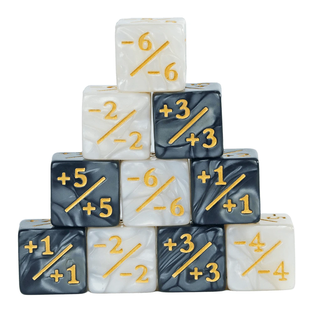 10 Pieces Dice Counters Token Dice, D6 Dice Compatible with Card Game Math Classroom Accessories