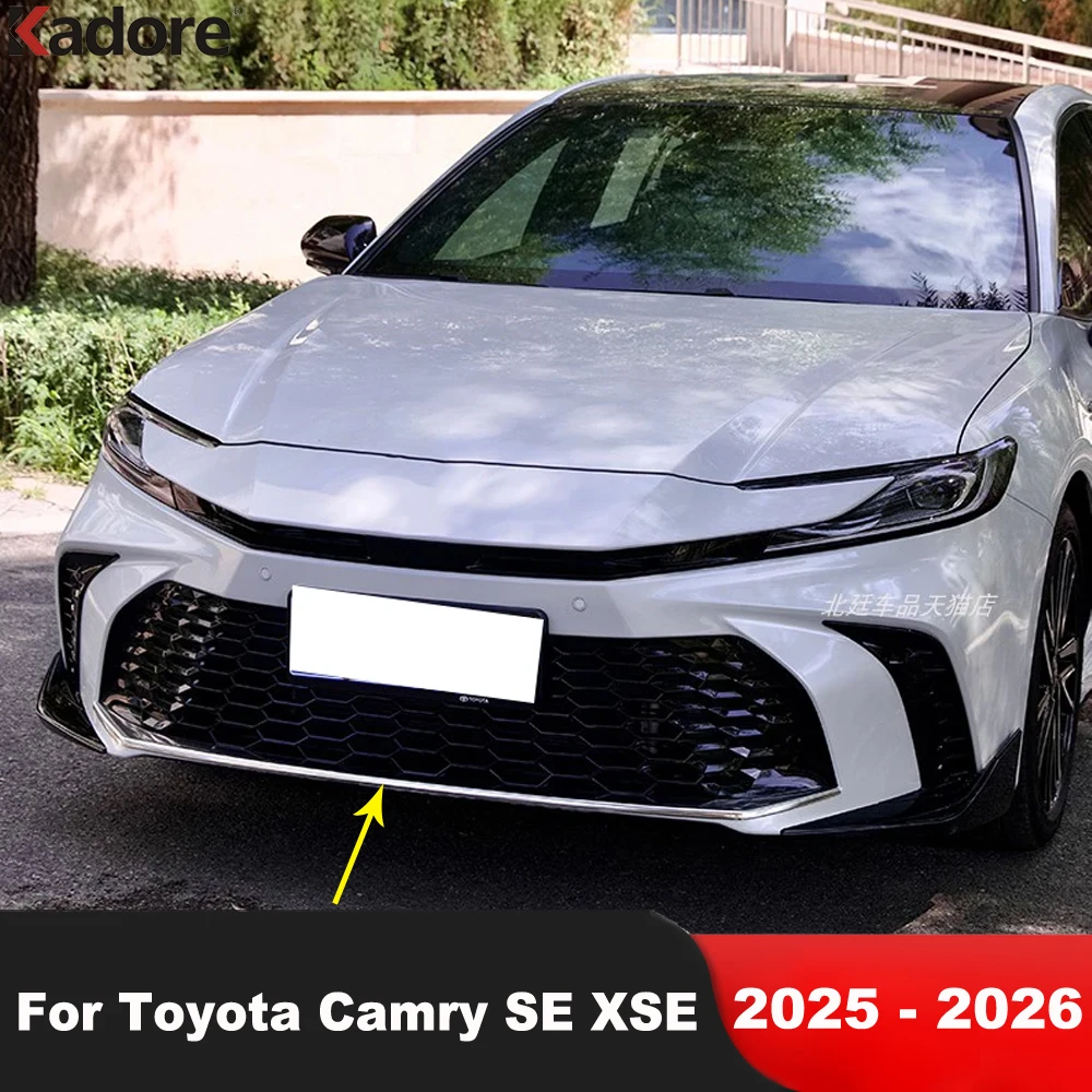 

Front Bottom Bumper Cover Trim For Toyota Camry SE XSE 2025 2026 Chrome Car Head Lower Grille Grills Molding Strip Accessories