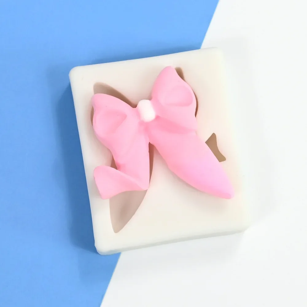 Multicavity Bow Rabbit Ears Silicone Chocolate Mold Easter Bunny Biscuit Fondant Moulds Scented Candle Party Decor Birthday Gift