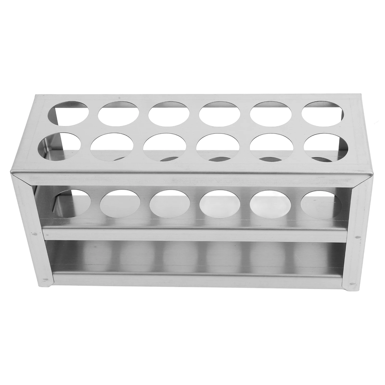 

Test Tube Rack 12-Slot Stainless Steel Laboratory Holder For Centrifuge Sampling Tubes Organzier Stand Storage Rack