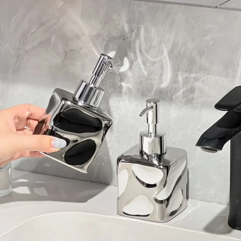 Ceramic hand sanitizer bath gel shampoo bottle press bottle lotion bottle mouthwash cup toothbrush holder soap dish bathroom