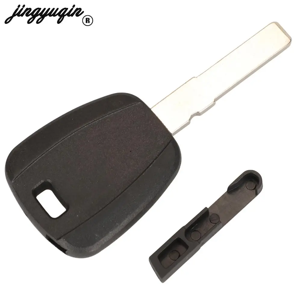 jingyuqin For Fiat Car Key Shell Case Black Blank Transponder 500 Ducato fob SIP22 /GT10 /GT15R Blade Replacement