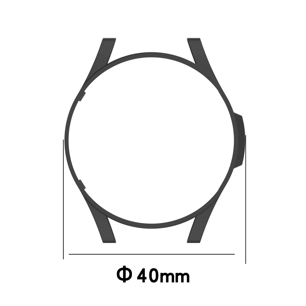 PC Watch เคสป้องกัน Half Pack Hollowed Out Watch Case ป้องกันฤดูใบไม้ร่วงน้ําหนักเบาสําหรับ Samsung Galaxy Watch4/FE 40 มม